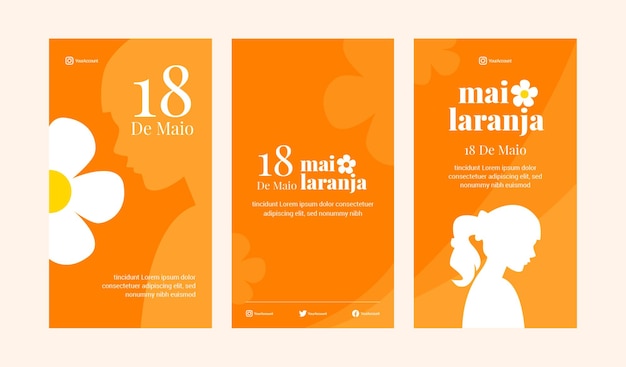 18 maggio maio laranja giornata nazionale contro l'abuso sessuale e lo sfruttamento dei bambini in brasile premium