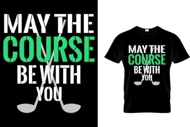 Да пребудет с тобой курс - футболка для гольфа