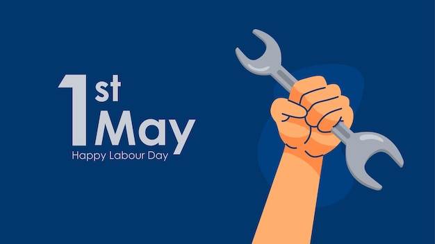 May day banner template for labor day celebration