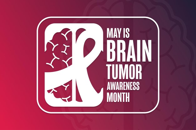 May is Brain Tumor Awareness Month Holiday concept Template for background banner card poster with text inscription Vector EPS10 illustration