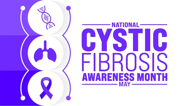 Vector may is cystic fibrosis awareness month background template holiday concept use to background