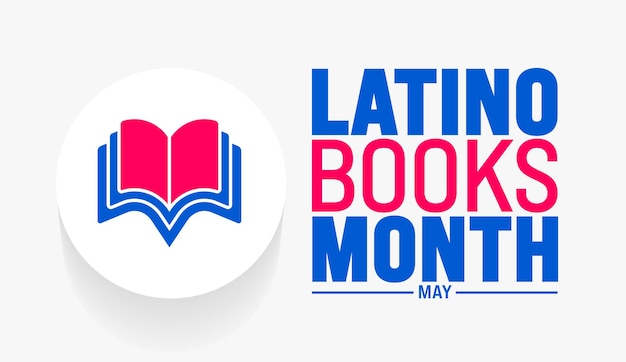 Vector may is latino books month background template holiday concept use to background banner placard