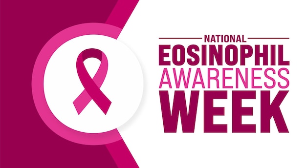 Vector may is national eosinophil awareness week background template holiday concept use to background