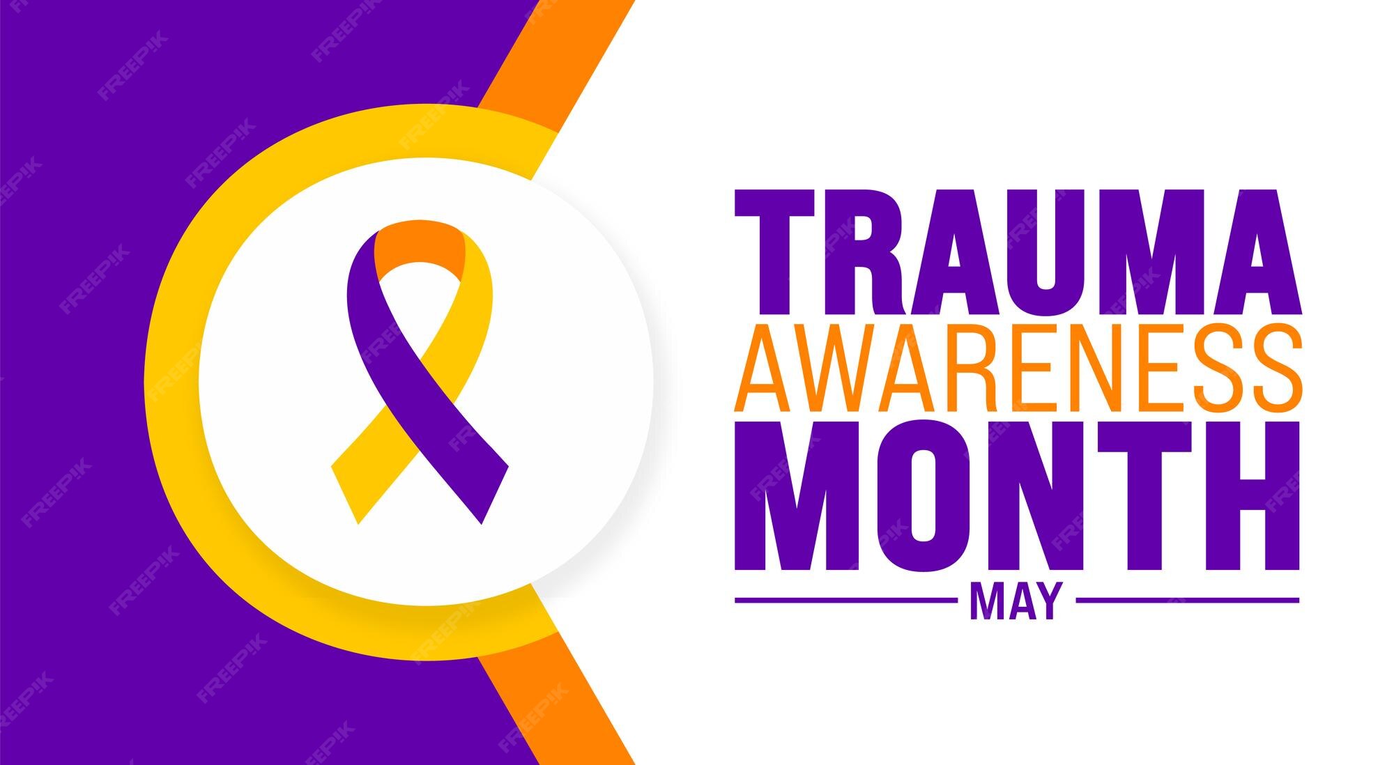 Premium Vector May is National Trauma Awareness Month background template Holiday concept use