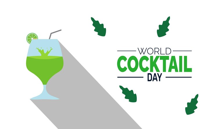 Vector may is world cocktail day holiday concept perfect for background template placard banners cards posters design template classic social media post with text inscription