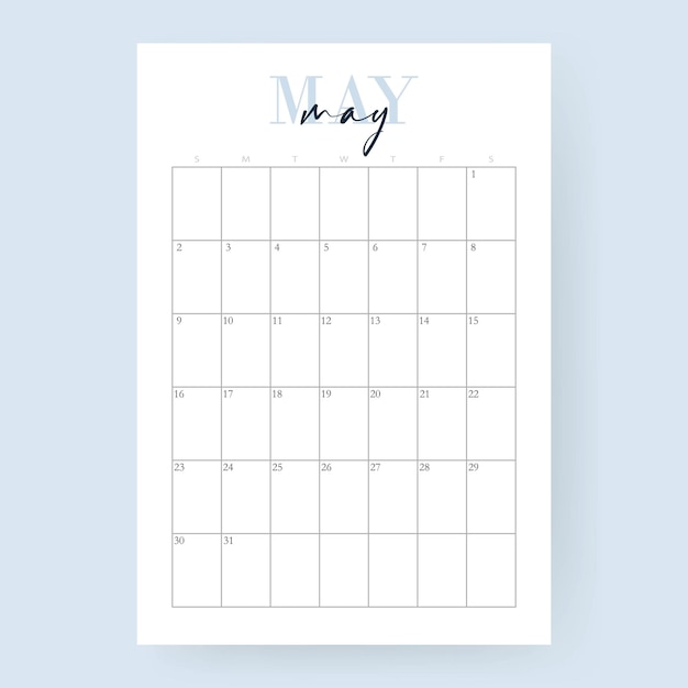 May month 2021 calendar. layout for 2021 years. wall calendar template for 2021 year.