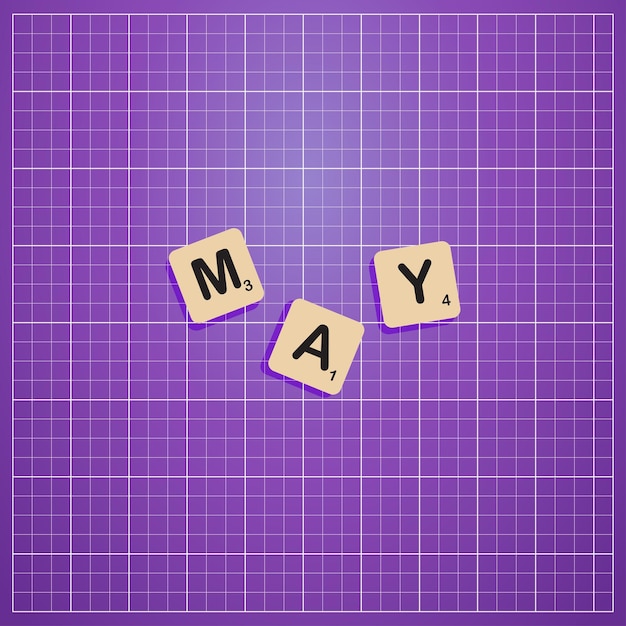 May Month cut out letters stick on information board