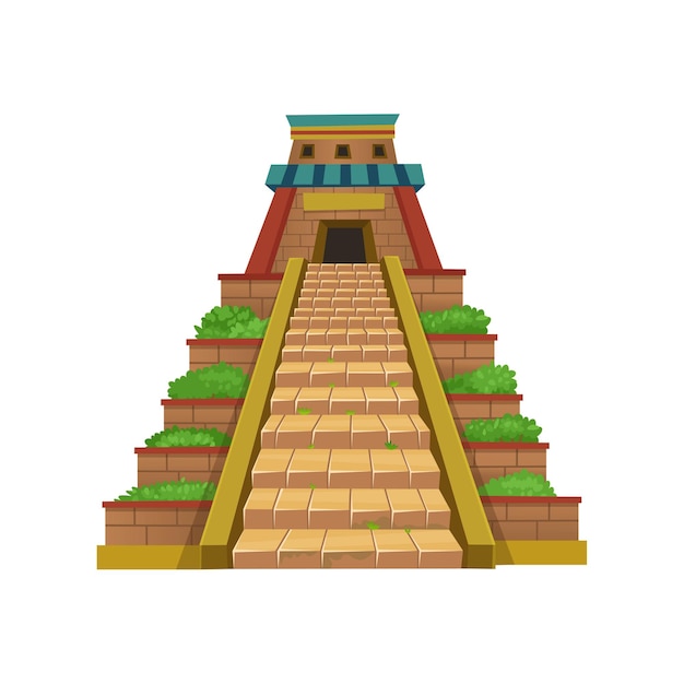 Vector mayan pyramid.