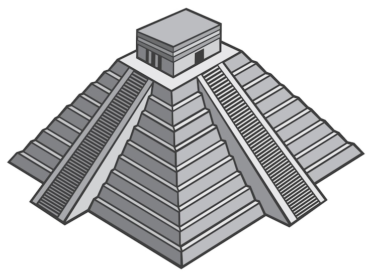 Vector mayan pyramid