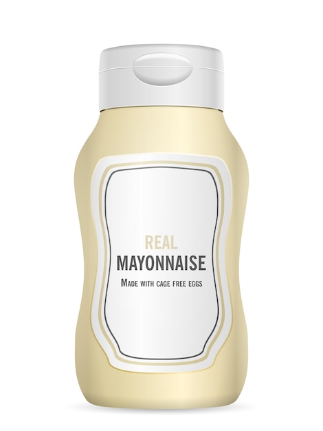 Vector mayonnaise bottle