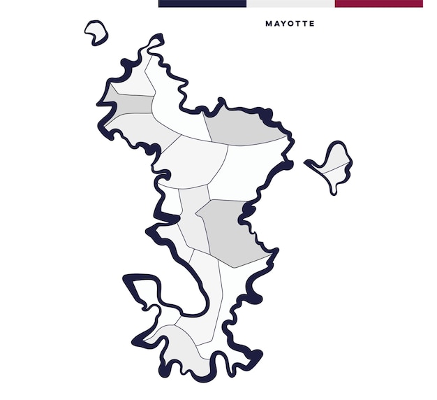 Vector mayotte map