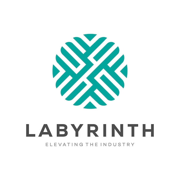 лабиринт абстрактный логотип для бизнес компании