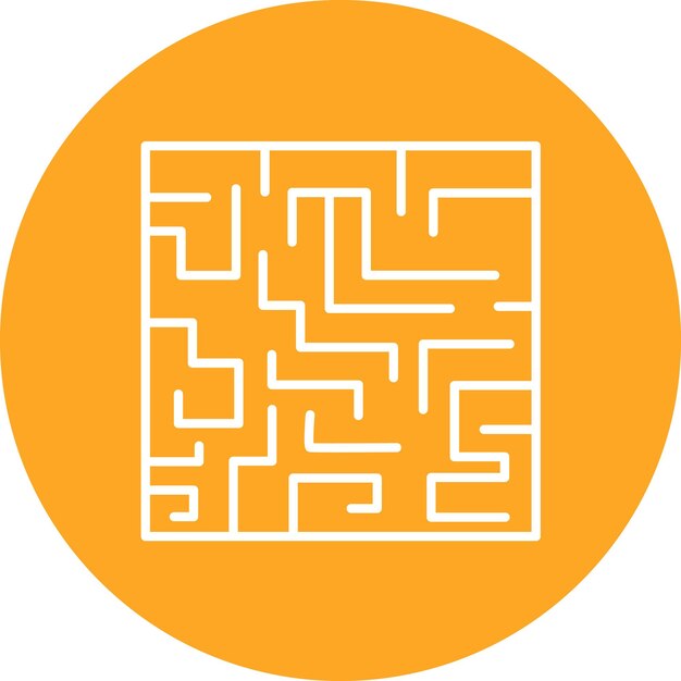 Векторное изображение значка Maze Challenge Может использоваться для управления проектами