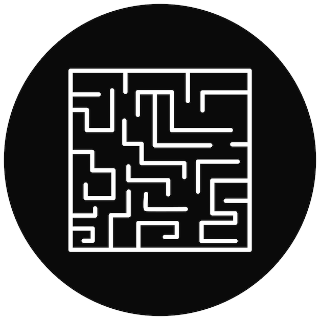 maze challenge icon vector image can be used for project management