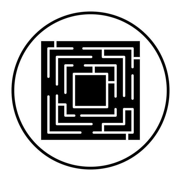 maze challenge vector illustration