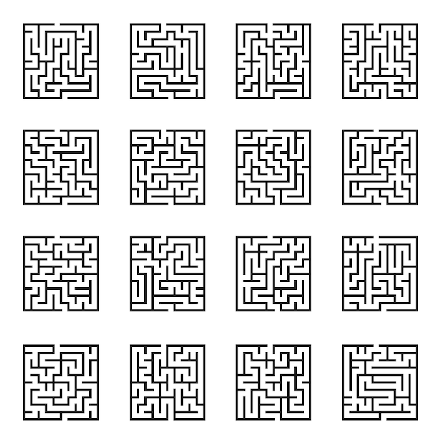 Maze game background labyrinth with entry and exit