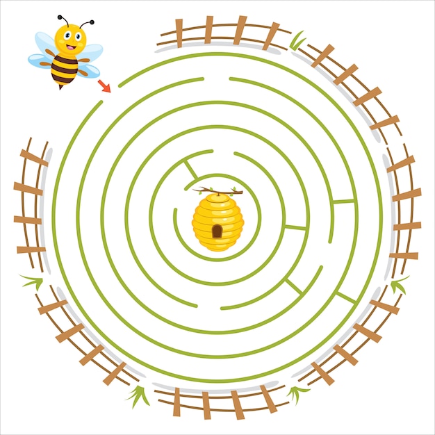 Maze Game Illustration For Children