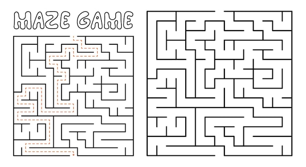 Gioco del labirinto per bambini puzzle complesso del labirinto con la soluzione