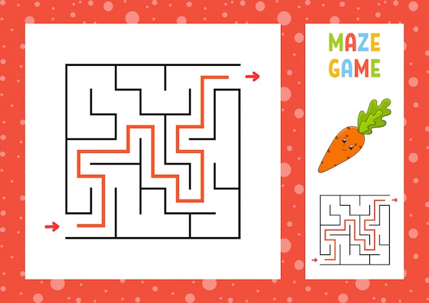 Maze. Game for kids. Funny labyrinth. Education developing worksheet. Activity page.