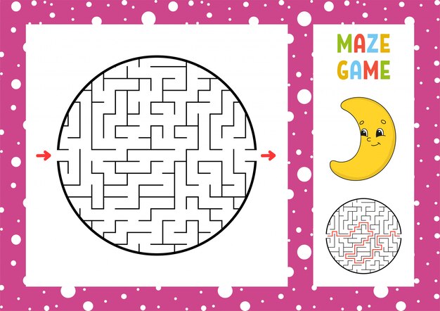 Maze. game for kids. funny labyrinth. education developing worksheet.