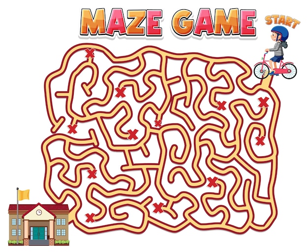 Maze game template for kids