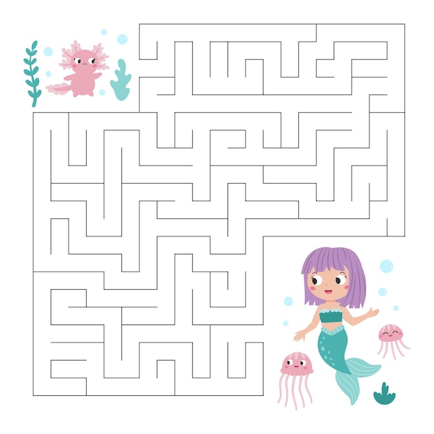 Maze game with mermaid