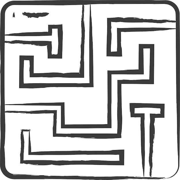 Maze hand drawn vector illustration