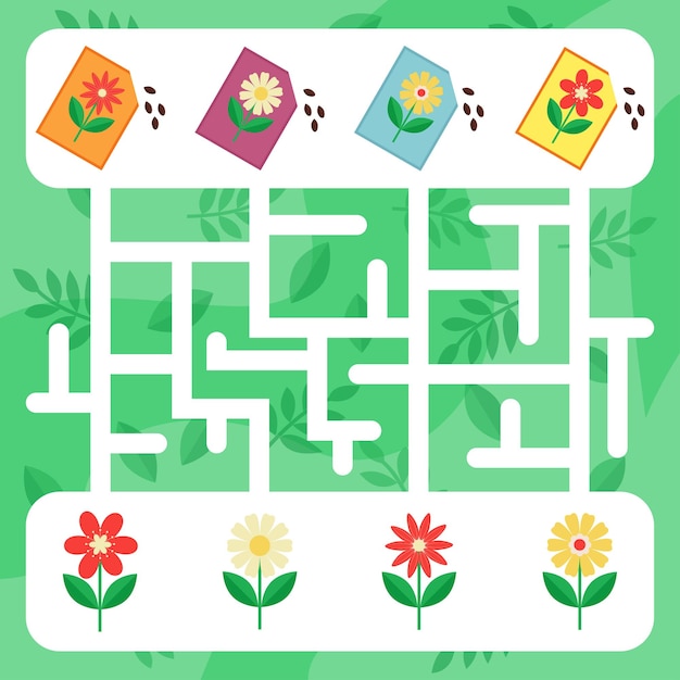 Maze for kids illustration