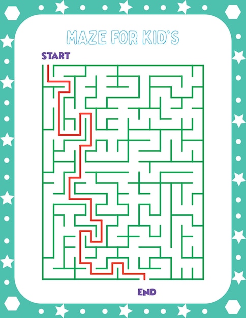 maze for kids illustration