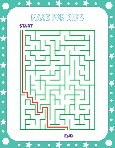 maze for kids illustration
