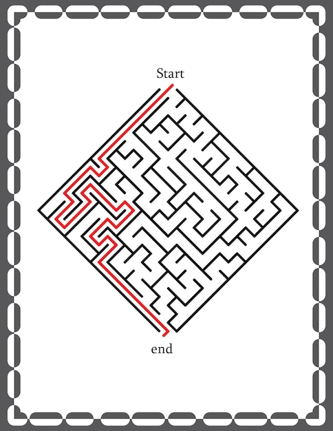 Vector maze for kids