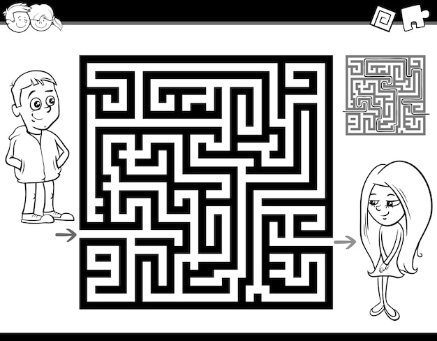 Maze or labyrinth coloring page