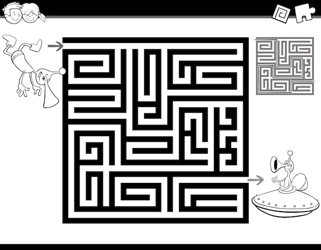 maze or labyrinth coloring page