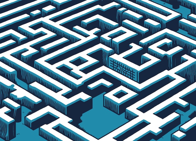 Vector maze puzzle background