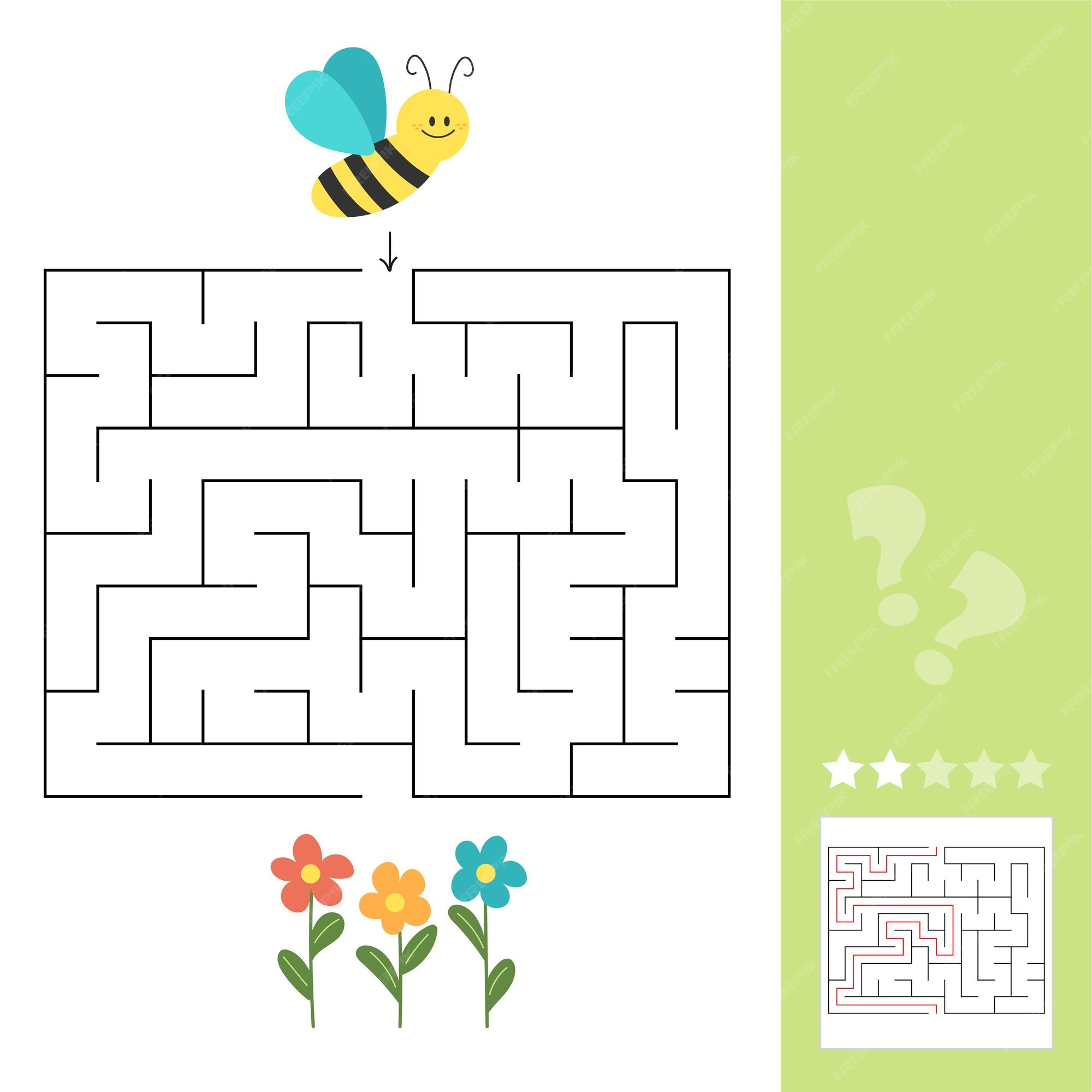 Online Maze games for Young Children: Bee