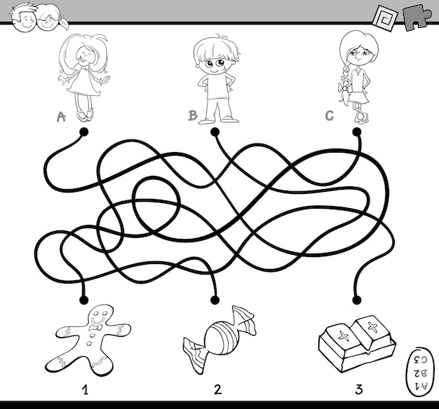 Maze puzzle coloring page