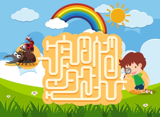 A maze puzzle game