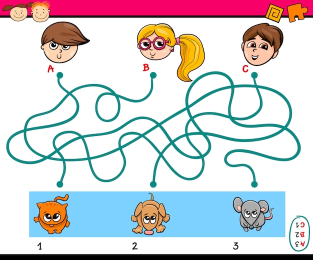 maze puzzle task for children