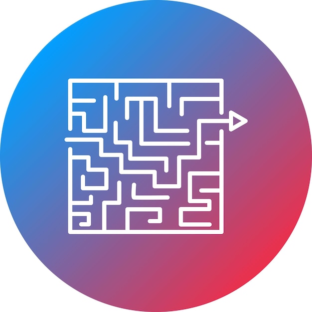 Maze Solutionのアイコンベクトル画像はプロジェクト管理に使用できます