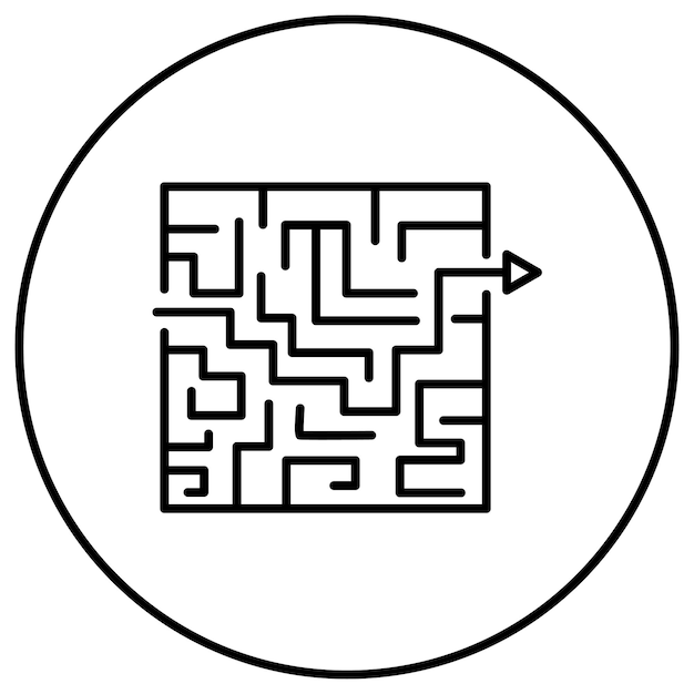 Maze Solutionのアイコンベクトル画像はプロジェクト管理に使用できます