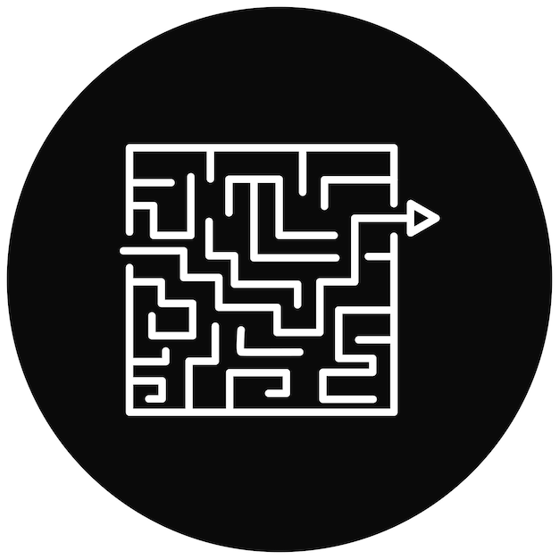 Maze Solutionのアイコンベクトル画像はプロジェクト管理に使用できます