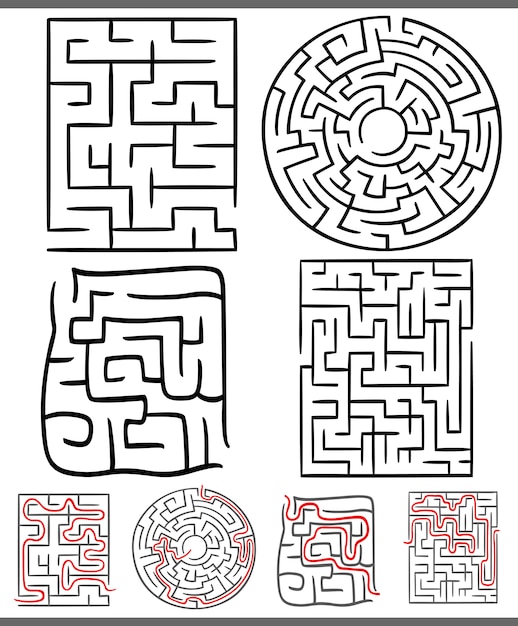 迷路または迷路の図が設定されています