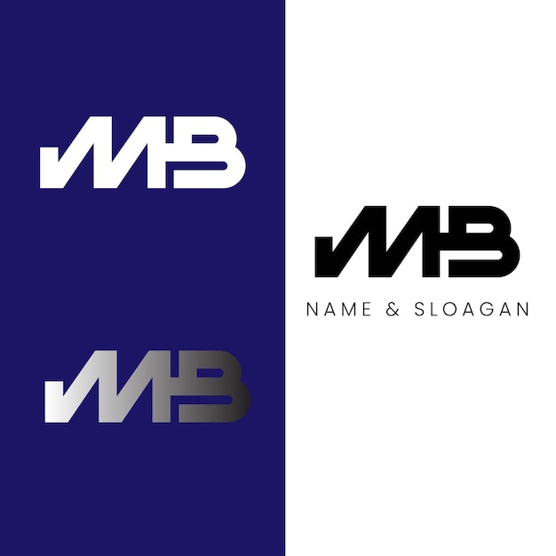 MB initial letter logo