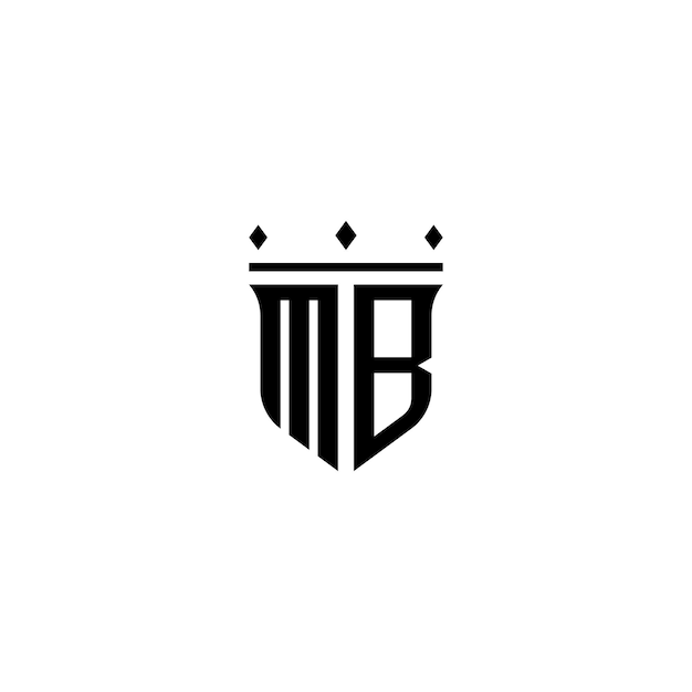 MB 모노그램 로고 디자인 문자 텍스트 이름 기호 흑백 로고타입 알파벳 문자 단순 로고