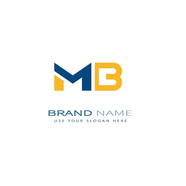 mb346 letter mb logo design