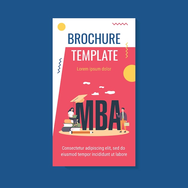 Mba-scholieren brochure sjabloon