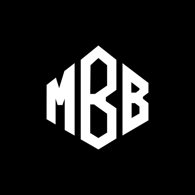 벡터 다각형 모양의 mbb 글자 로고 디자인 mbb 다각형 및 큐브 모양의 logos 디자인 mbb 육각형 터 로고 템플릿 색과 검은색 mbb 모노그램 비즈니스 및 부동산 로고