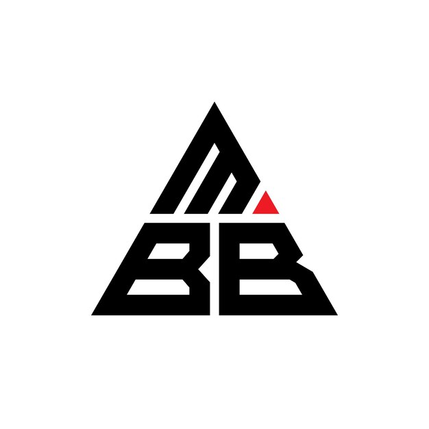 mbb triangle letter logo design with triangle shape mbb triangle logo design monogram mbb triangle vector logo template with red color mbb triangular logo simple elegant and luxurious logo