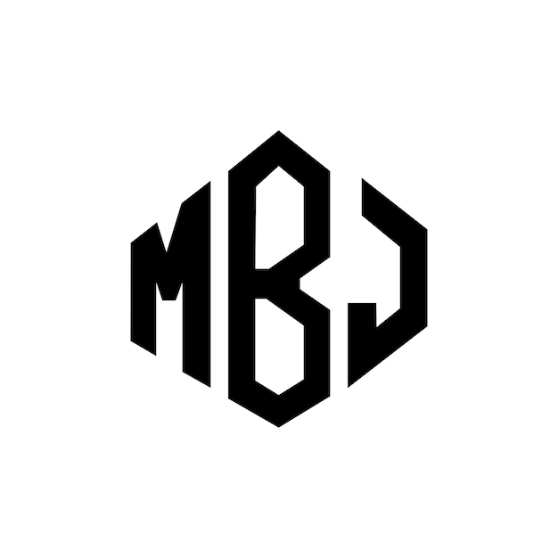 Vector mbj letter logo ontwerp met veelhoek vorm mbj veelhoek en kubus vorm logo ontwerp mbj zeshoek vector logo sjabloon witte en zwarte kleuren mbj monogram bedrijf en vastgoed logo