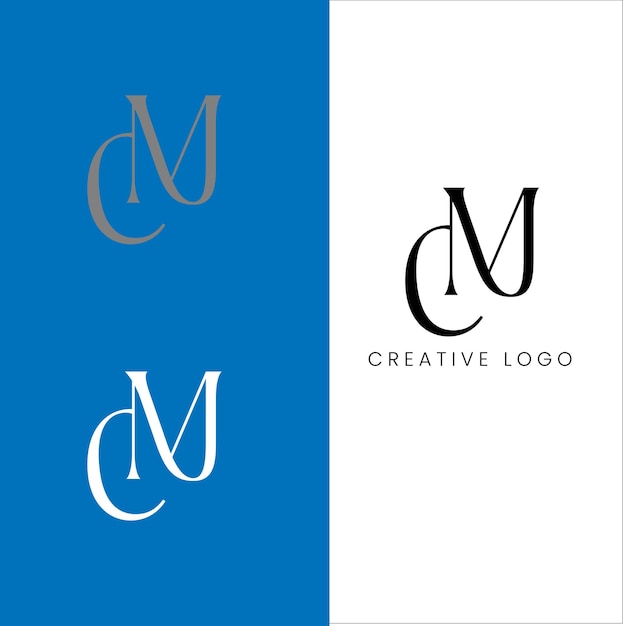 Vettore design del logo della lettera iniziale mc